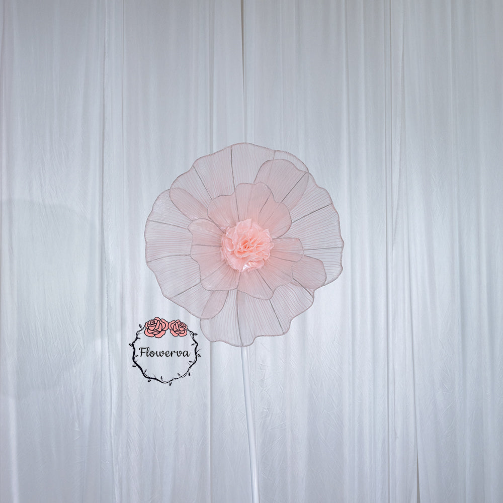 Flowerva Giant Tulle Flower Centerpiece Wedding Decor Light Pink