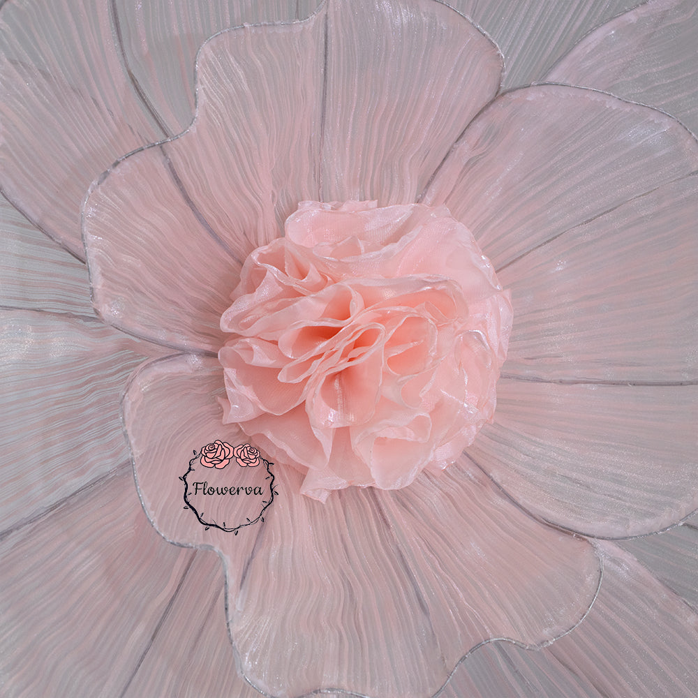 Flowerva Giant Tulle Flower Centerpiece Wedding Decor Light Pink
