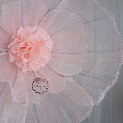Flowerva Giant Tulle Flower Centerpiece Wedding Decor Light Pink