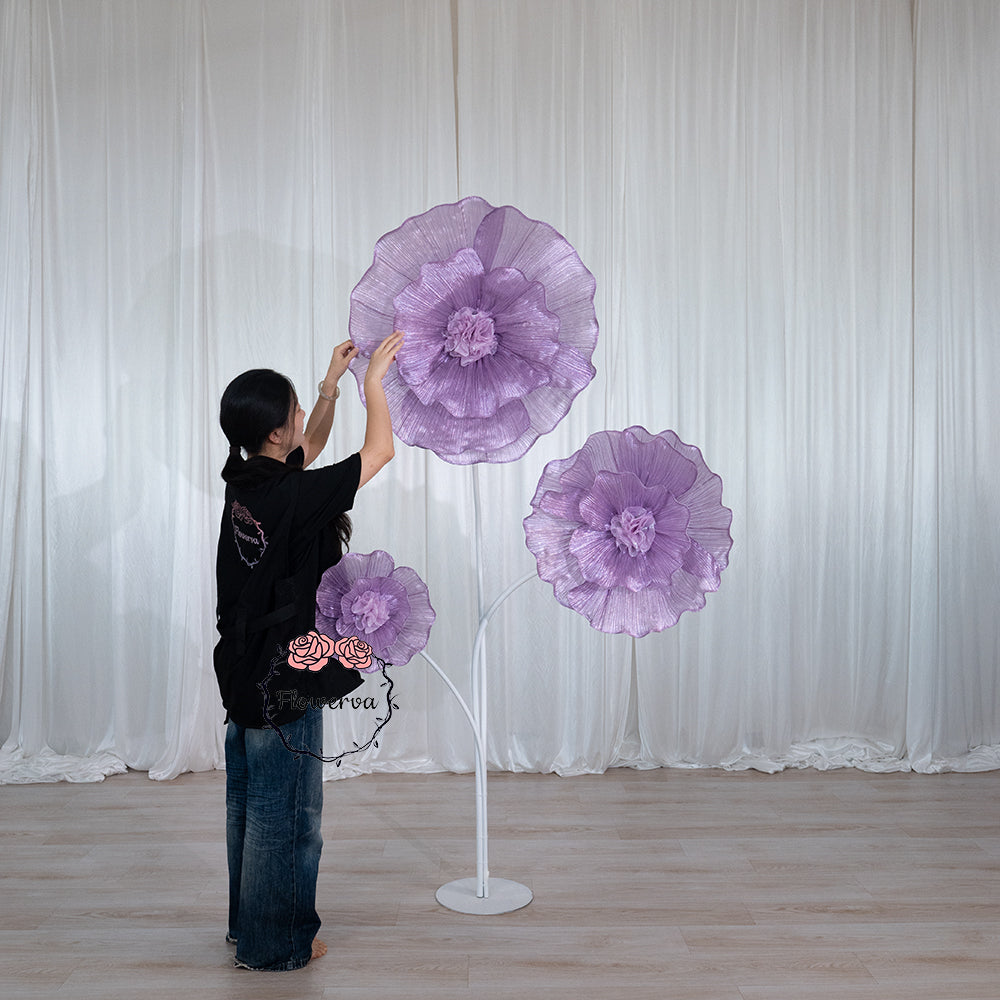 Flowerva Fabric Giant Flower Centerpiece Luxury Wedding & Event Decor