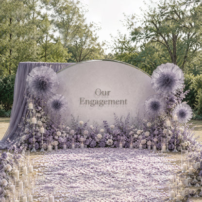Flowerva Grayish Purple Giant Tulle Flower Centerpiece Wedding Decor