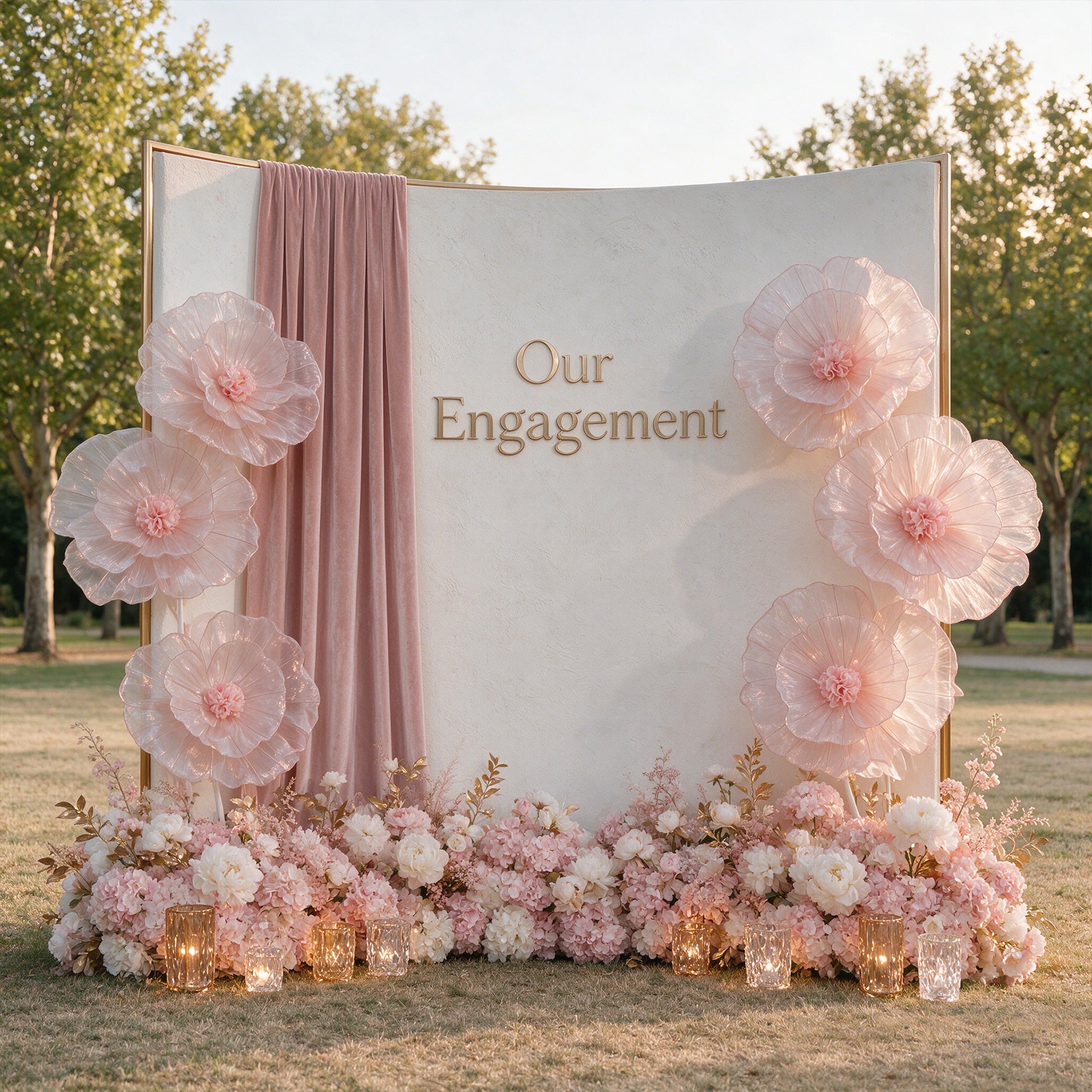 Flowerva Fabric Giant Flower Centerpiece Luxury Wedding & Event Decor