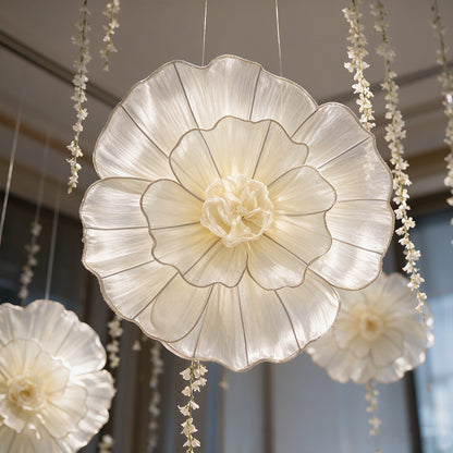 Flowerva Giant Tulle Flower Centerpiece Wedding Decor Champagne