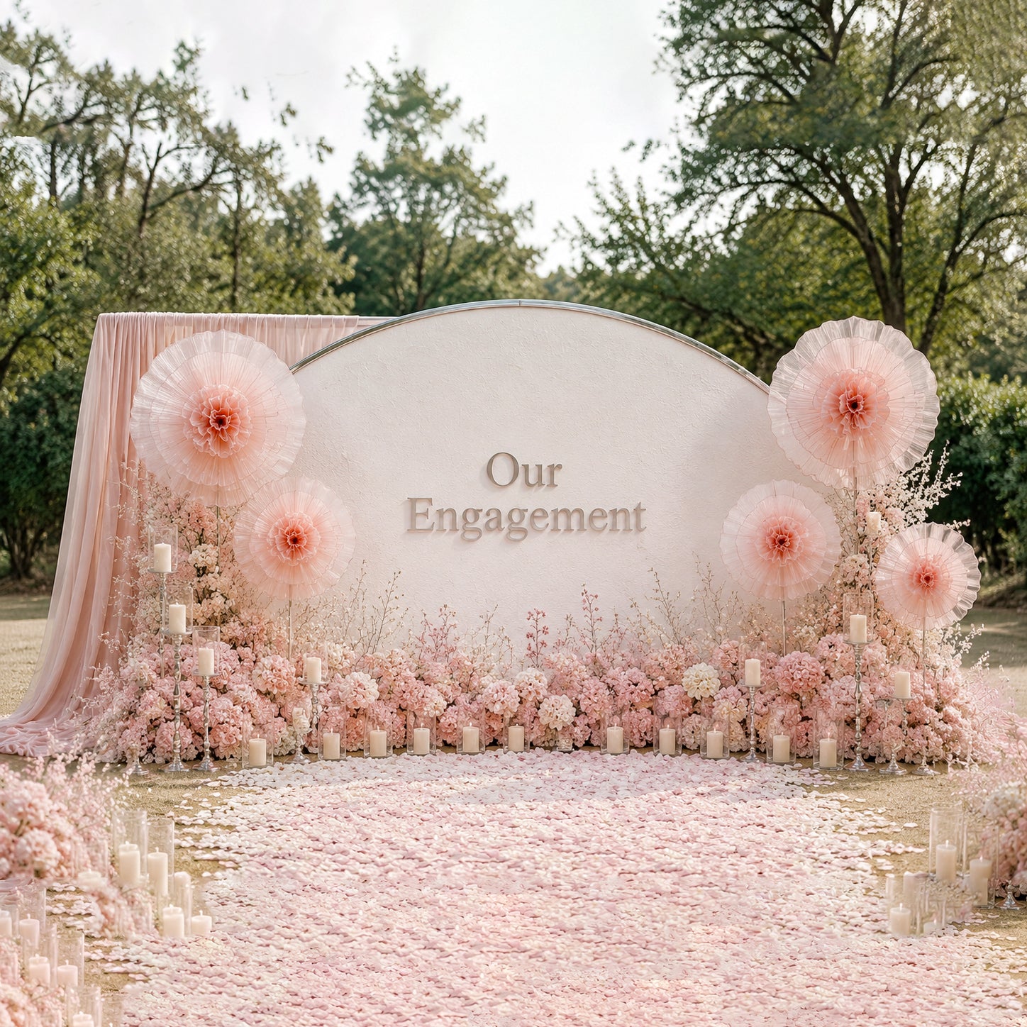 Flowerva Fabric Giant Flower Centerpiece Luxury Wedding & Event Decor
