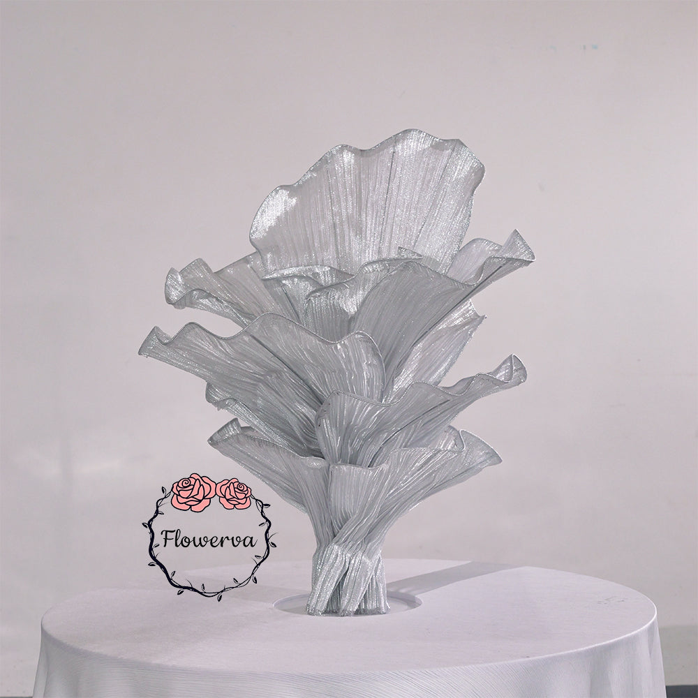 Flowerva "Glacier Flower" Luxury Wedding Decor Silver