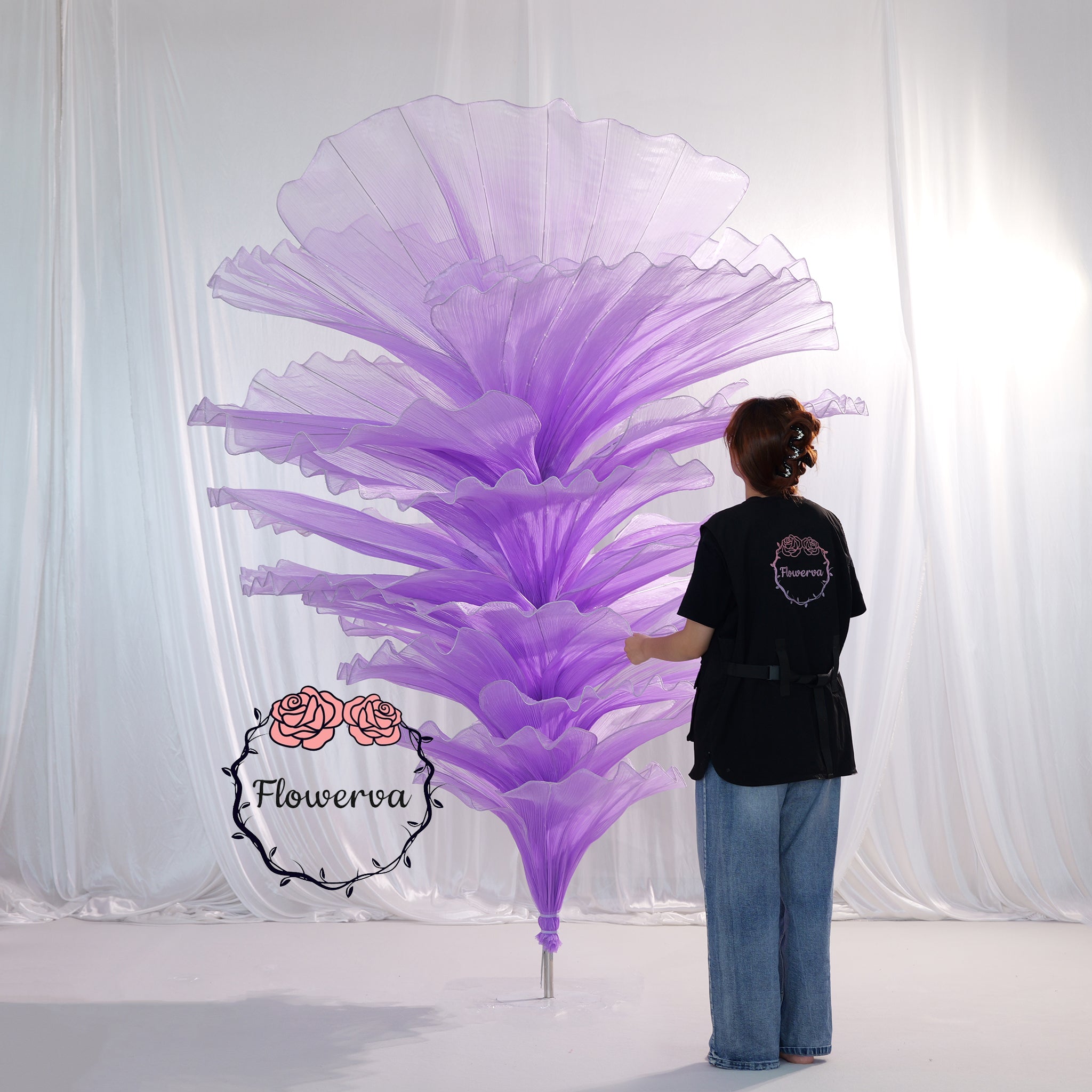 Flowerva Gradient Violet Wedding Table Flower Ready