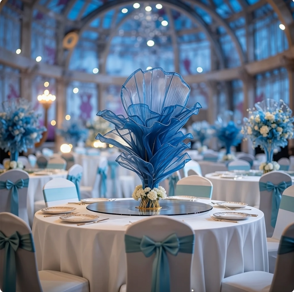Flowerva Height Fabric Table Flower Wedding Decor(Without Flowers)