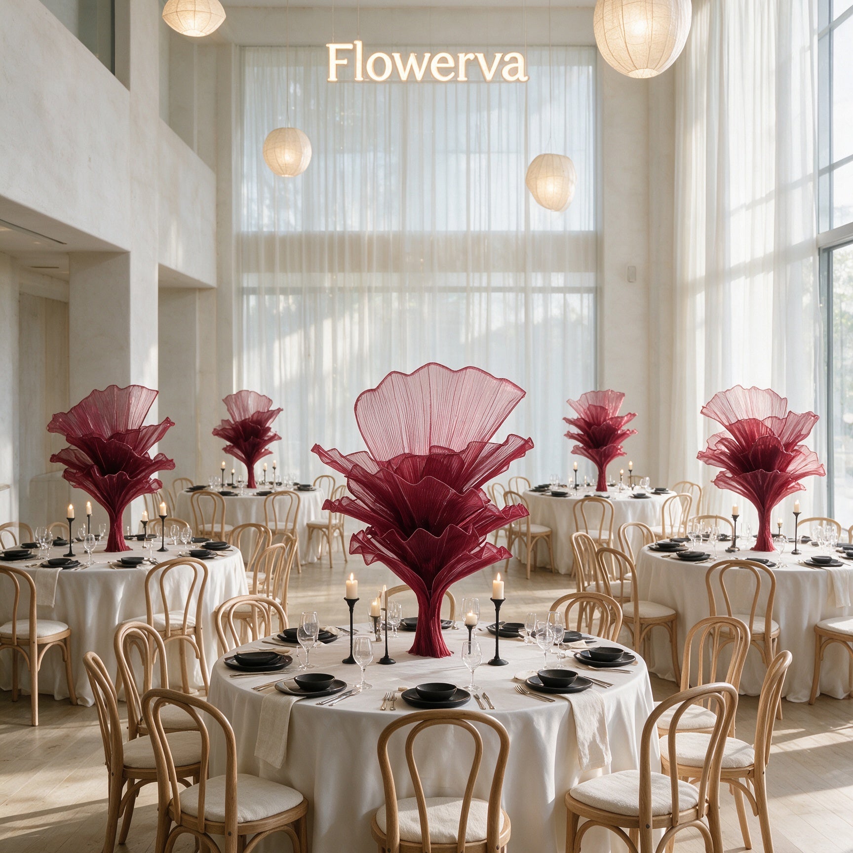 Flowerva Height Fabric Table Flower Wedding Decor(Without Flowers)