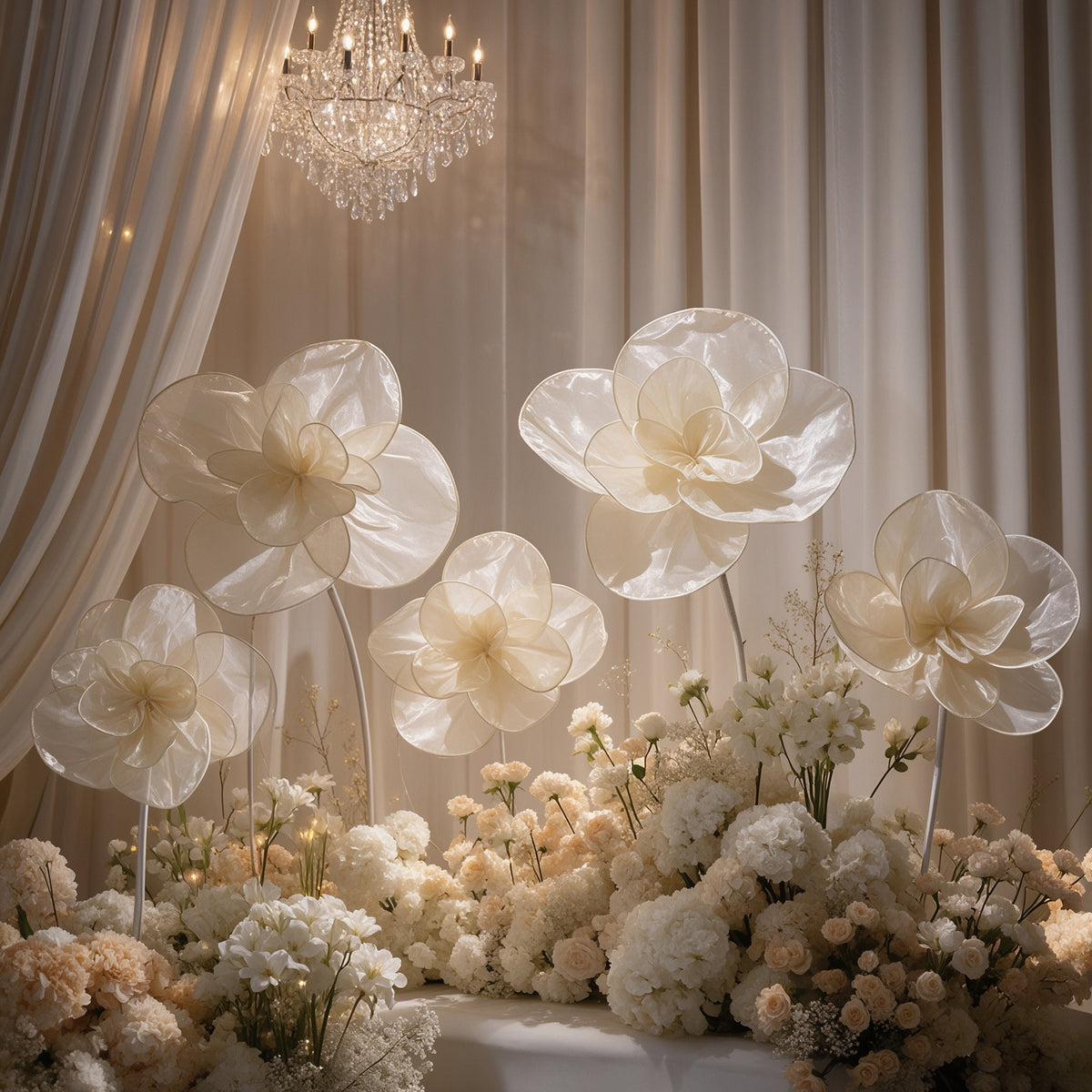 Flowerva Cloud Bloom Fabric Flower Wedding & Event Decor 60cm
