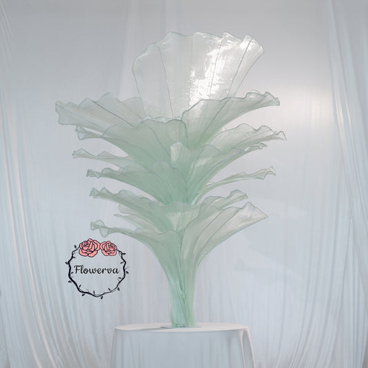 Flowerva Light Green Table Flower Wedding Decoration (With Base)
