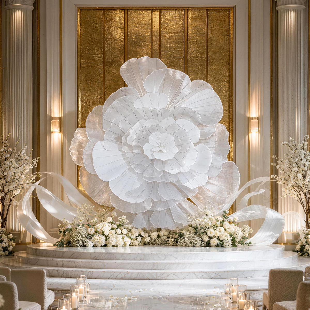 Flowerva Luminous Cloud Bloom Statement Decor