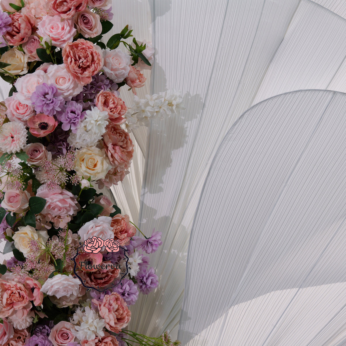 Flowerva Sheer Fanform Decor | Luxury Wedding & Event Decor(Without Artificial Flowers)