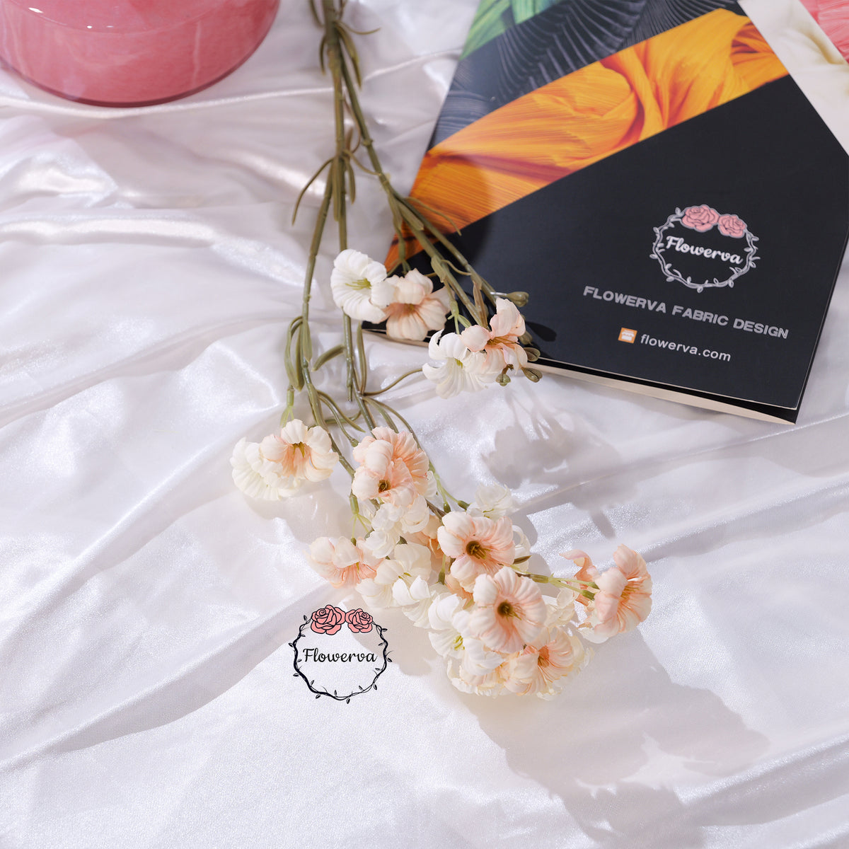 Flowerva Luxury Artificial Fabric Blossom Spray Wedding & Event Decor