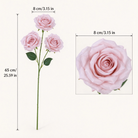 Flowerva Luxury Artificial Fabric Roses Wedding & Event Decor
