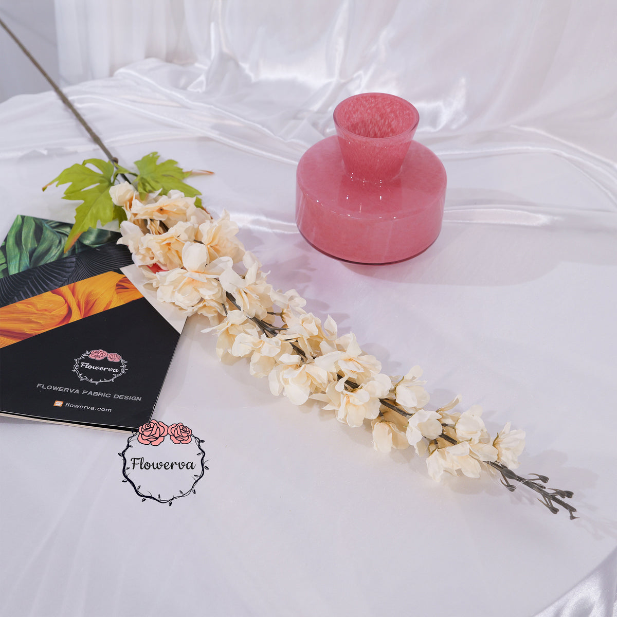 Flowerva Luxury Artificial Fabric Delphinium Wedding & Event Decor