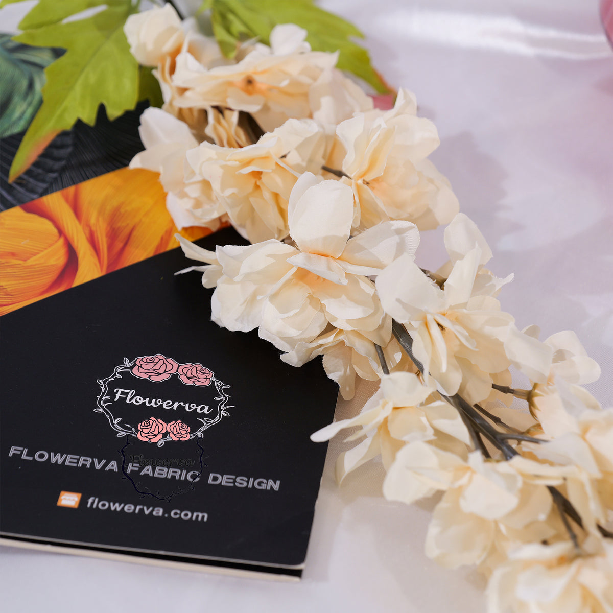 Flowerva Luxury Artificial Fabric Delphinium Wedding & Event Decor