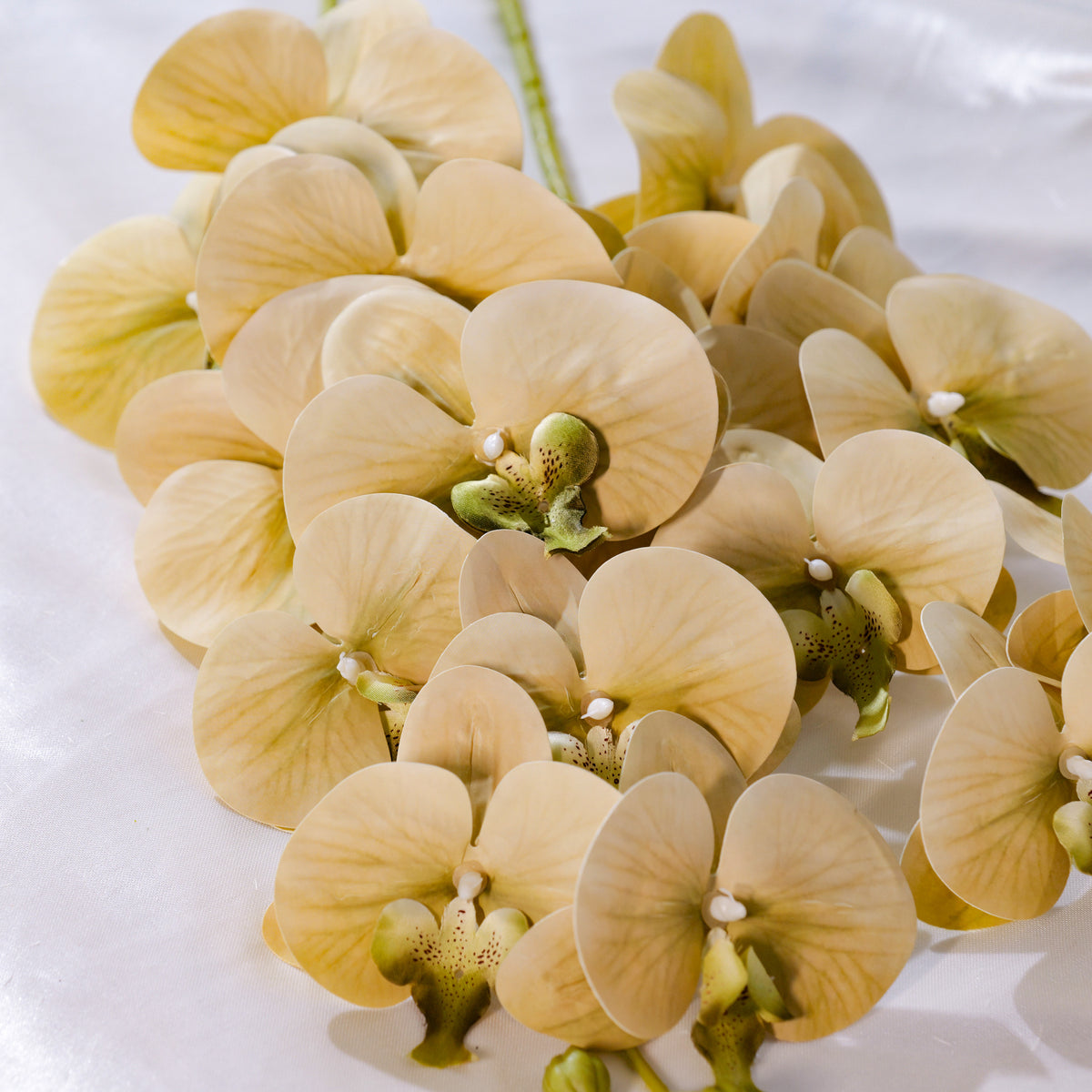 Flowerva Luxury Artificial Fabric Phalaenopsis Orchids Wedding & Event Decor