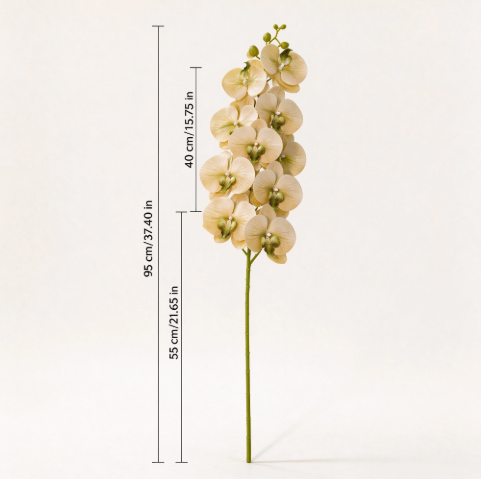 Flowerva Luxury Artificial Fabric Phalaenopsis Orchids Wedding & Event Decor