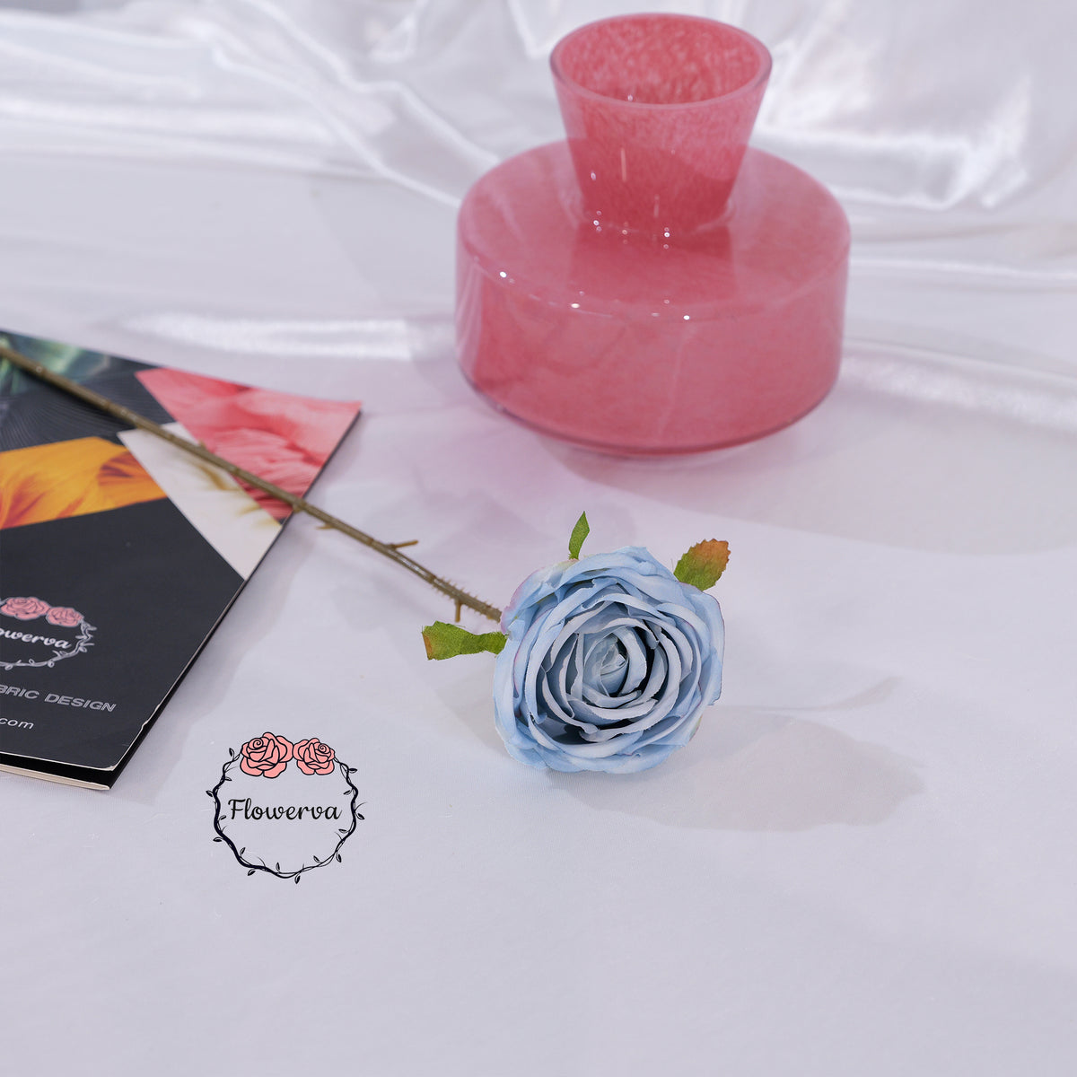 Flowerva Luxury Artificial Fabric Roses Wedding & Event Decor