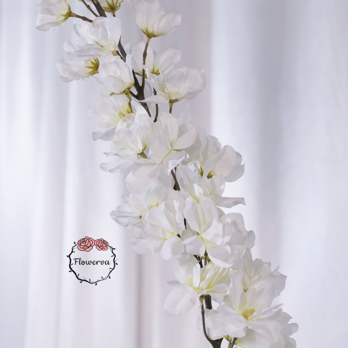 Flowerva Luxury Artificial Fabric Delphinium Wedding & Event Decor