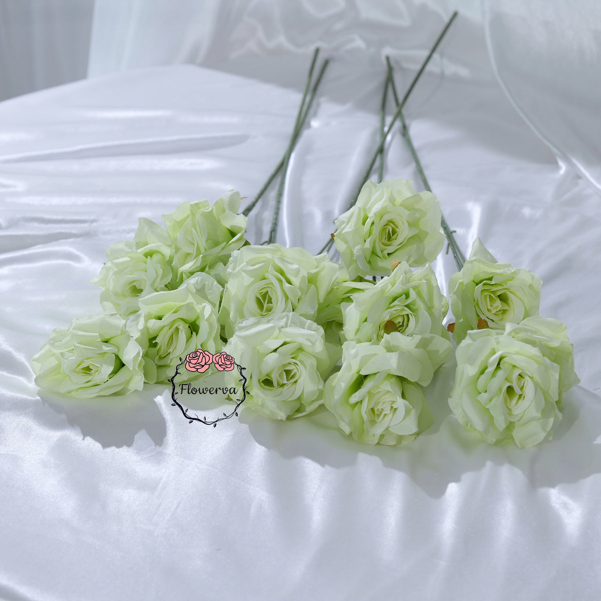 Flowerva Luxury Artificial Fabric Roses Wedding & Event Decor
