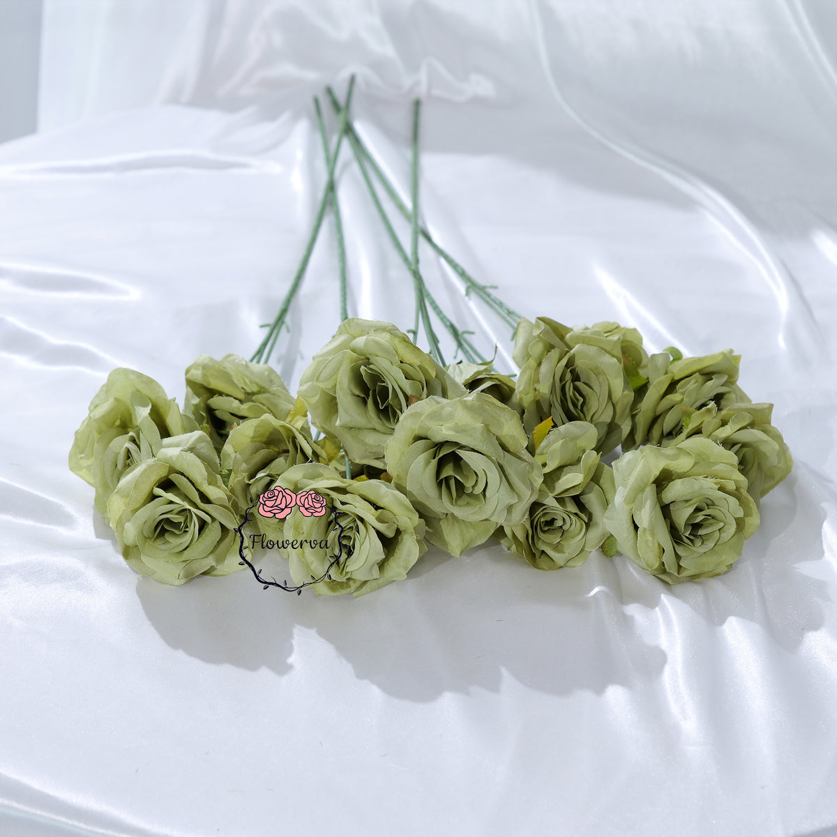 Flowerva Luxury Artificial Fabric Roses Wedding & Event Decor