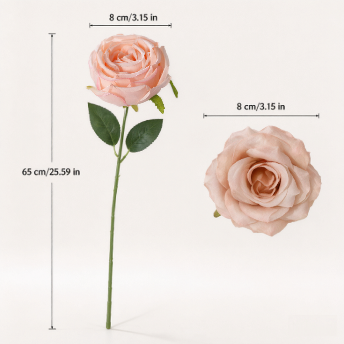 Flowerva Luxury Artificial Fabric Roses Wedding & Event Decor