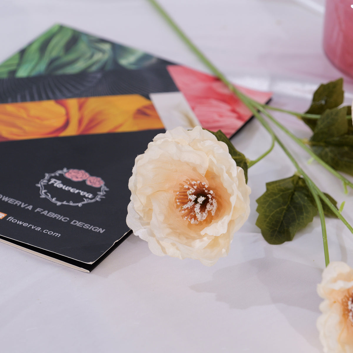 Flowerva Luxury Artificial Fabric Poppy  Wedding & Event Decor