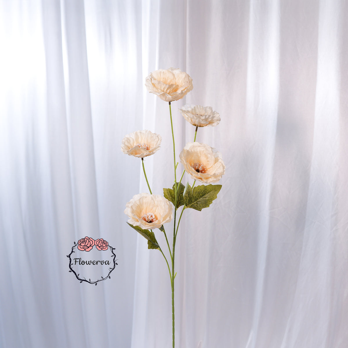 Flowerva Luxury Artificial Fabric Poppy  Wedding & Event Decor