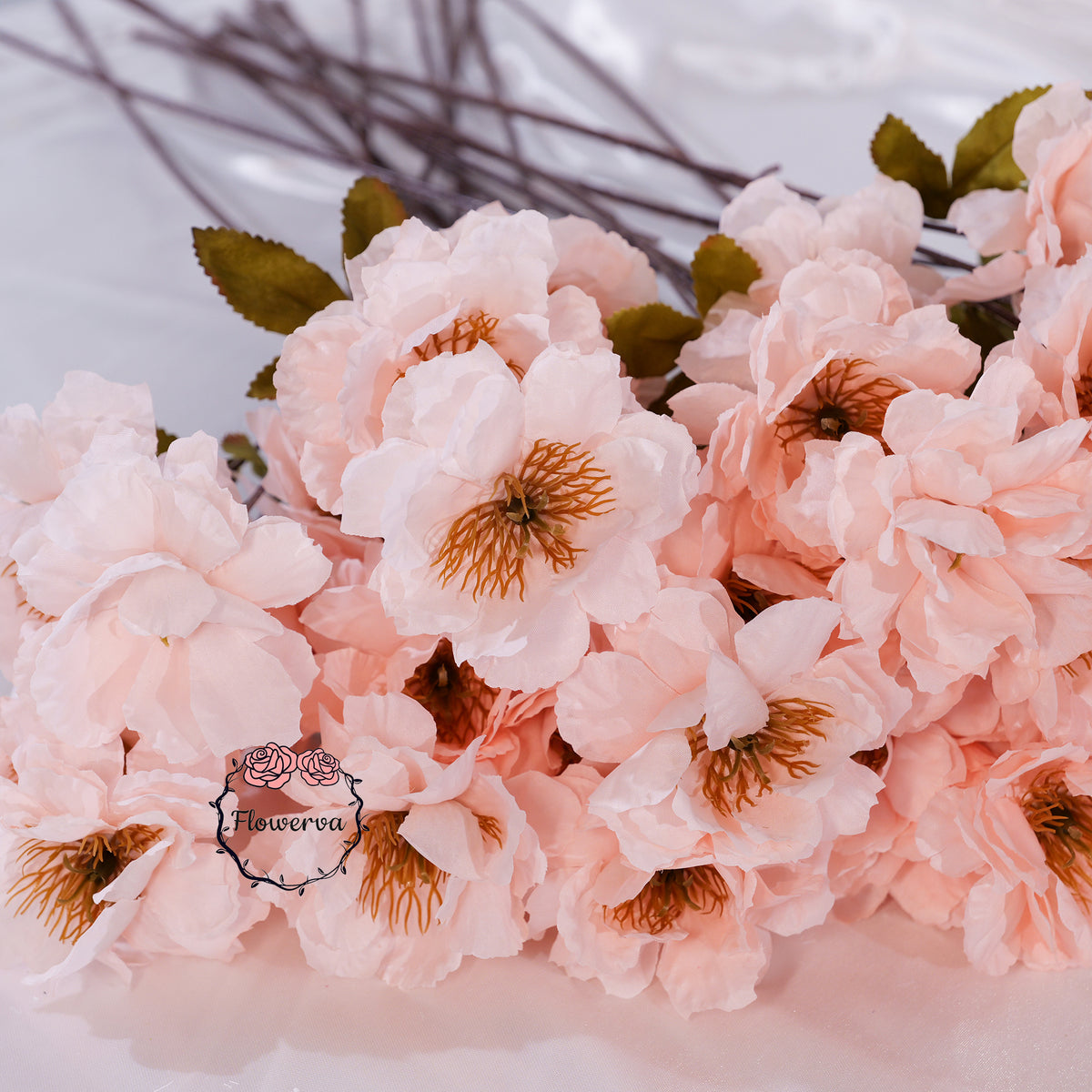 Flowerva Luxury Artificial Fabric Poppy Wedding & Event Decor