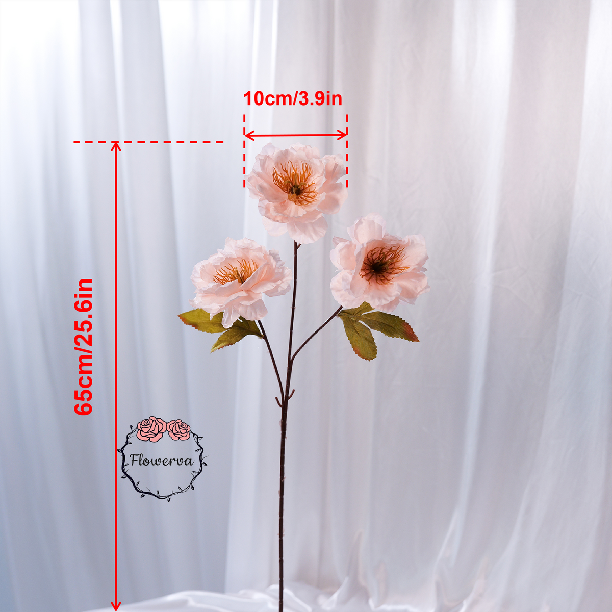 Flowerva Luxury Artificial Fabric Poppy Wedding & Event Decor
