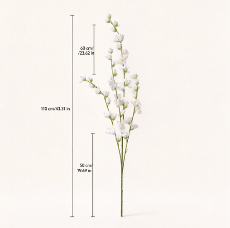Flowerva Luxury Artificial Fabric Delphinium Wedding & Event Decor