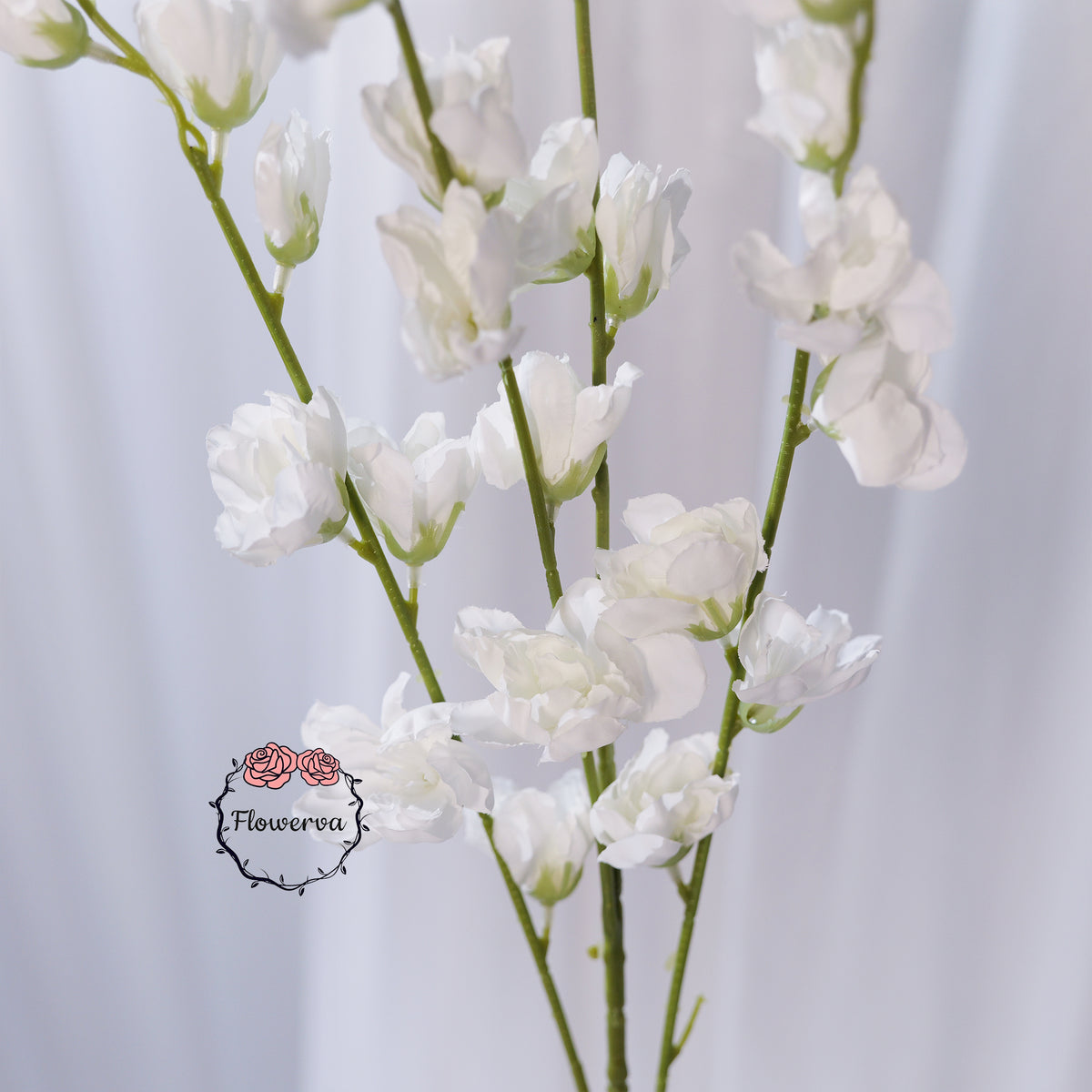Flowerva Luxury Artificial Fabric Delphinium Wedding & Event Decor