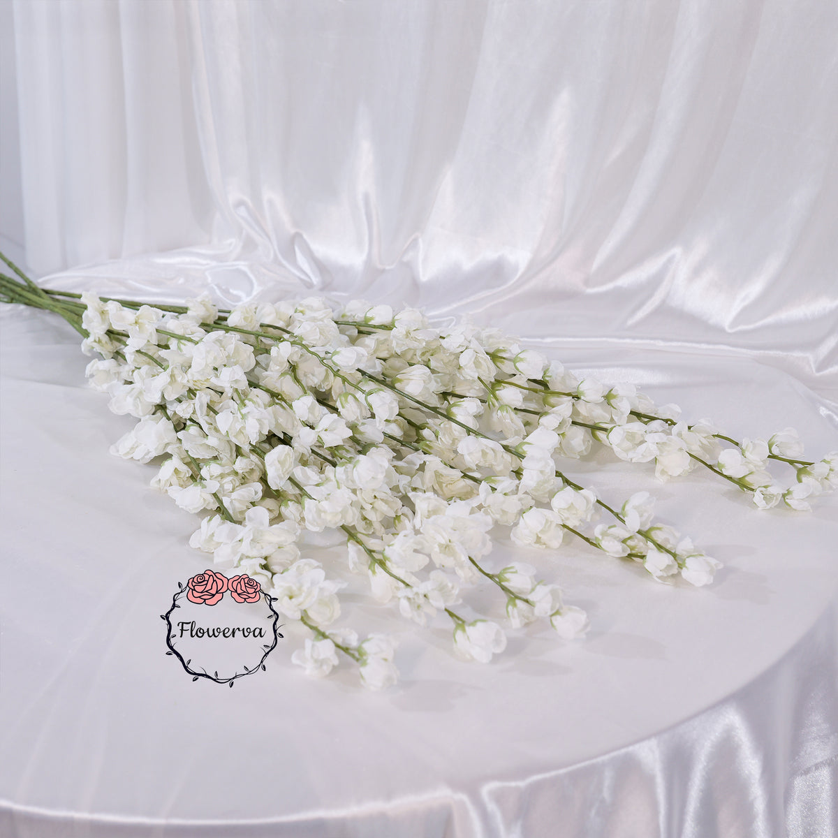 Flowerva Luxury Artificial Fabric Delphinium Wedding & Event Decor