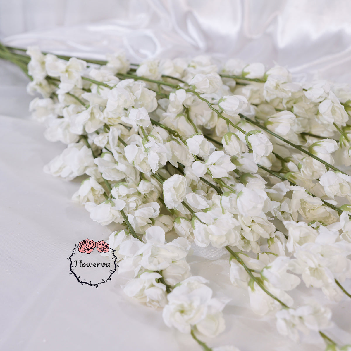 Flowerva Luxury Artificial Fabric Delphinium Wedding & Event Decor