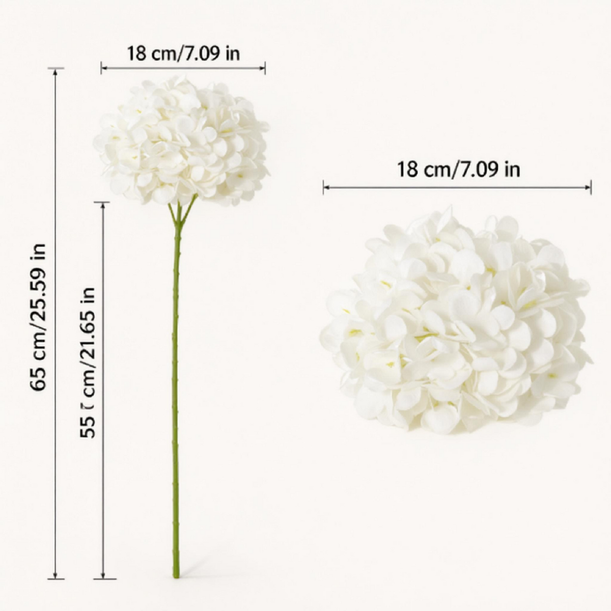 Flowerva Luxury Artificial Fabric Hydrangea Wedding & Event Decor