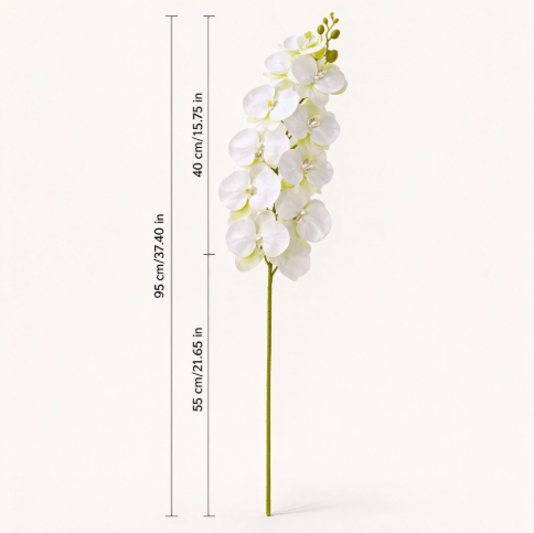 Flowerva Luxury Artificial Fabric Phalaenopsis Orchids Wedding & Event Decor