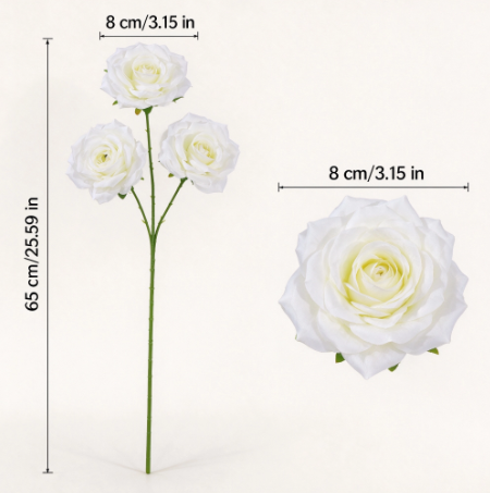 Flowerva Luxury Artificial Fabric Roses Wedding & Event Decor