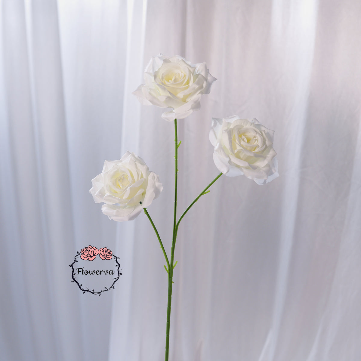 Flowerva Luxury Artificial Fabric Roses Wedding & Event Decor