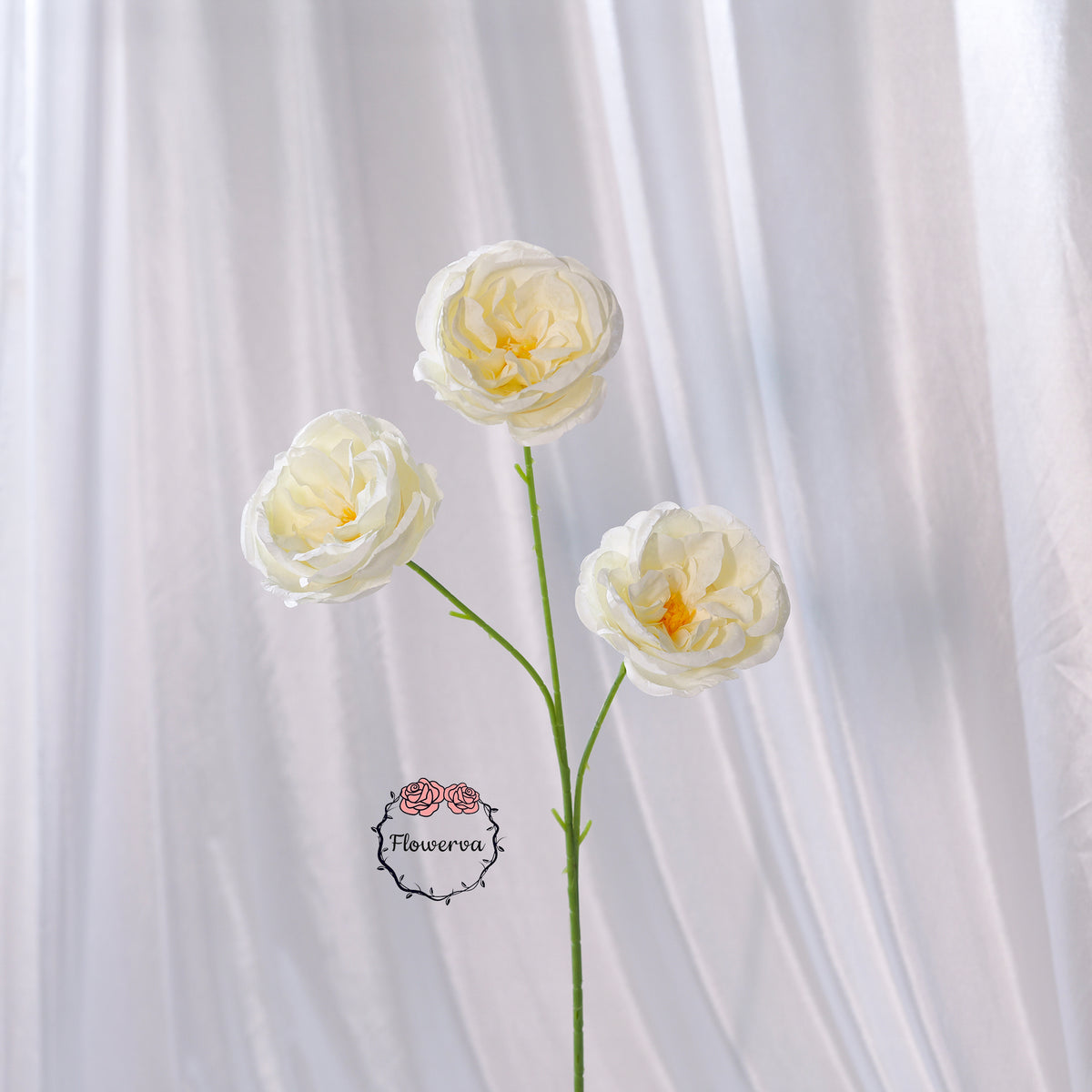 Flowerva Luxury Artificial Fabric Roses Wedding & Event Decor