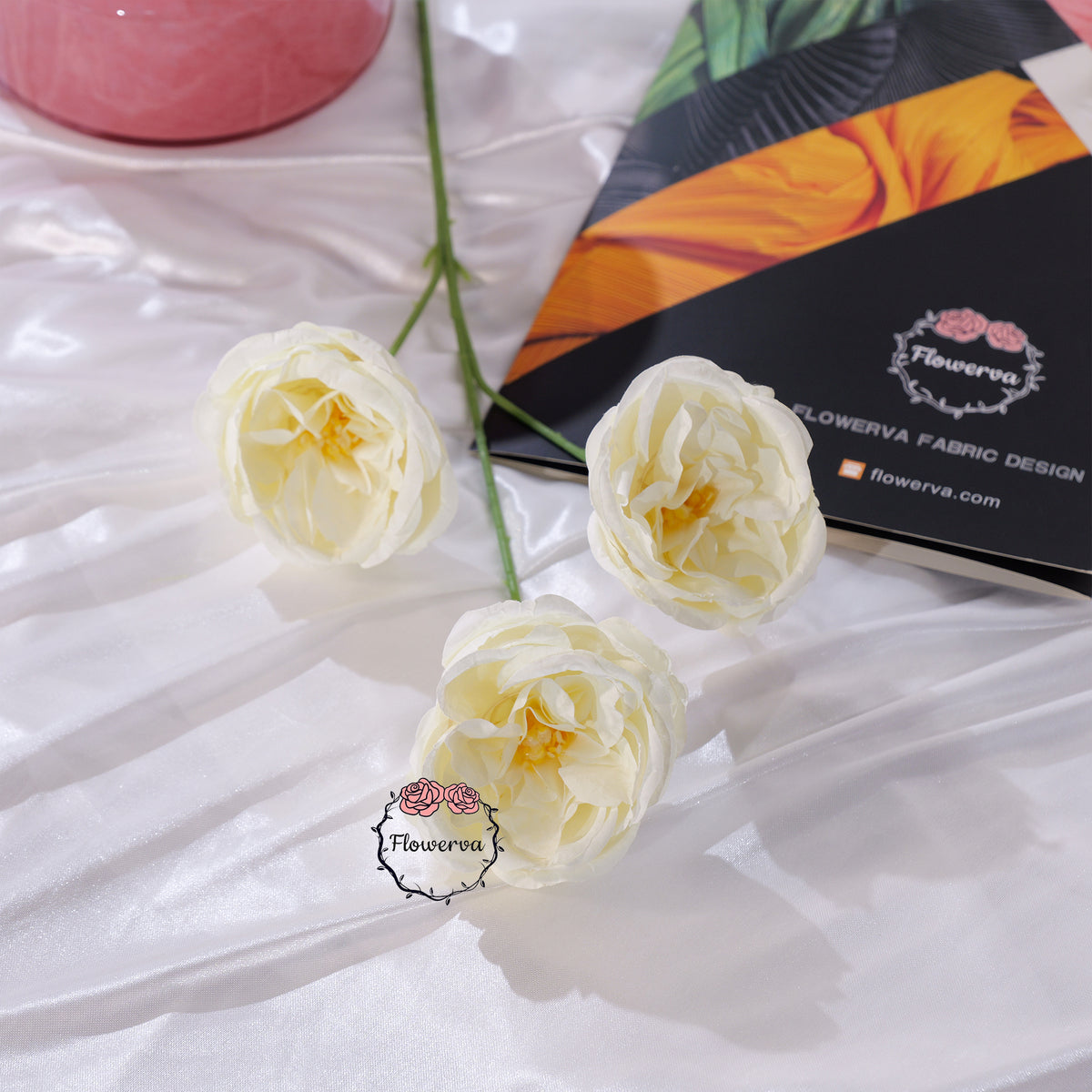 Flowerva Luxury Artificial Fabric Roses Wedding & Event Decor