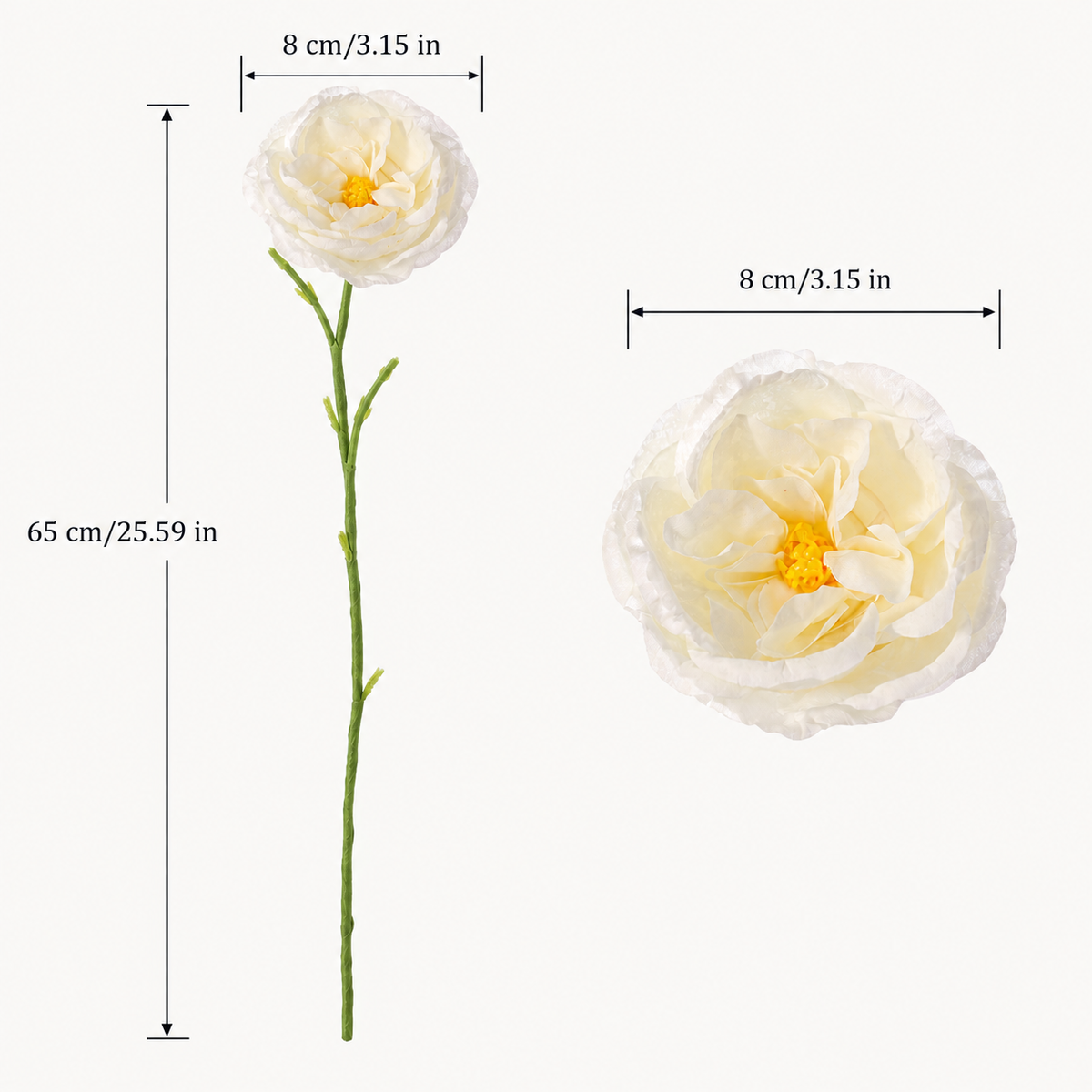 Flowerva Luxury Artificial Fabric Roses Wedding & Event Decor