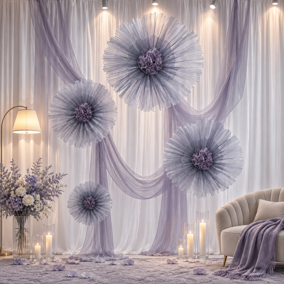 Flowerva Morandi Vein Silhouette Premium Decor