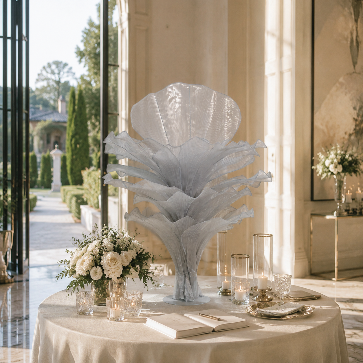 Flowerva Height Fabric Table Flower Wedding Decor(Without Flowers)