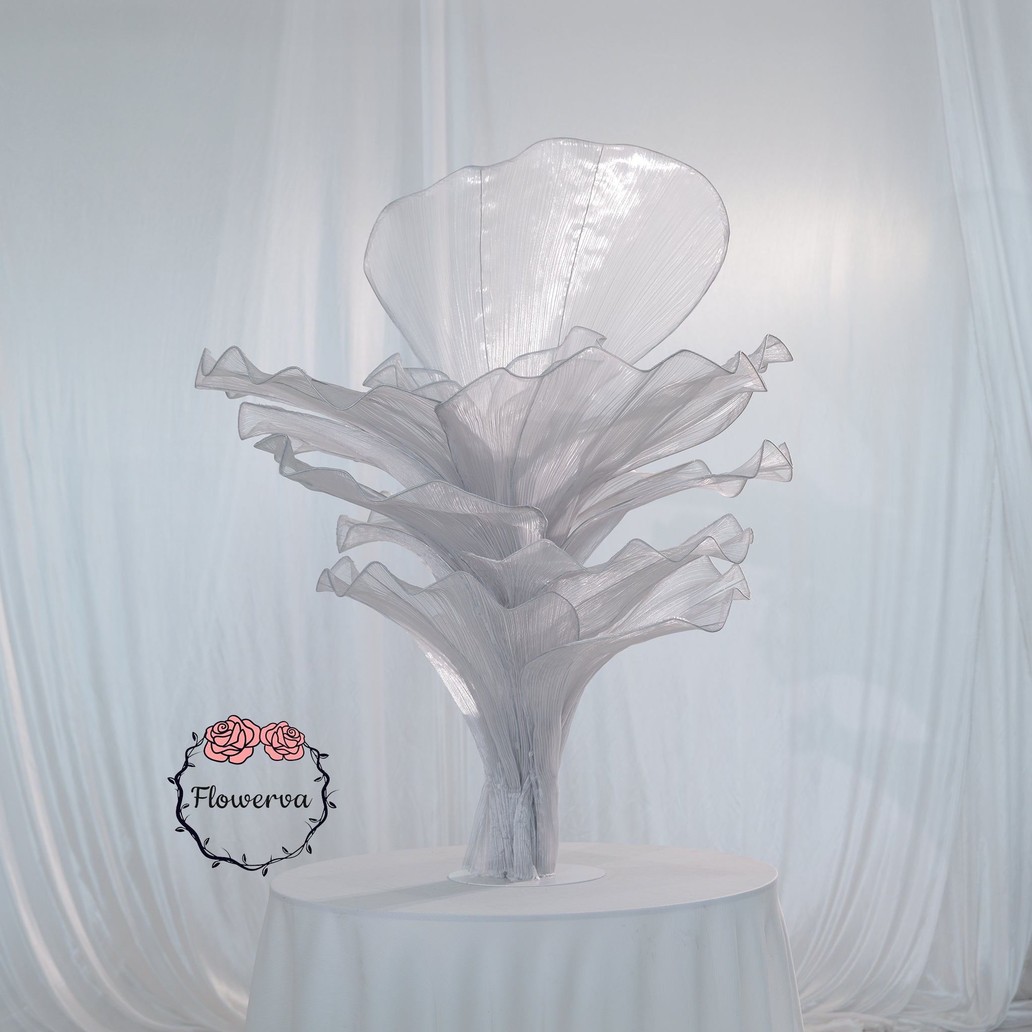 Flowerva Wedding Table Flower Decoration Grey