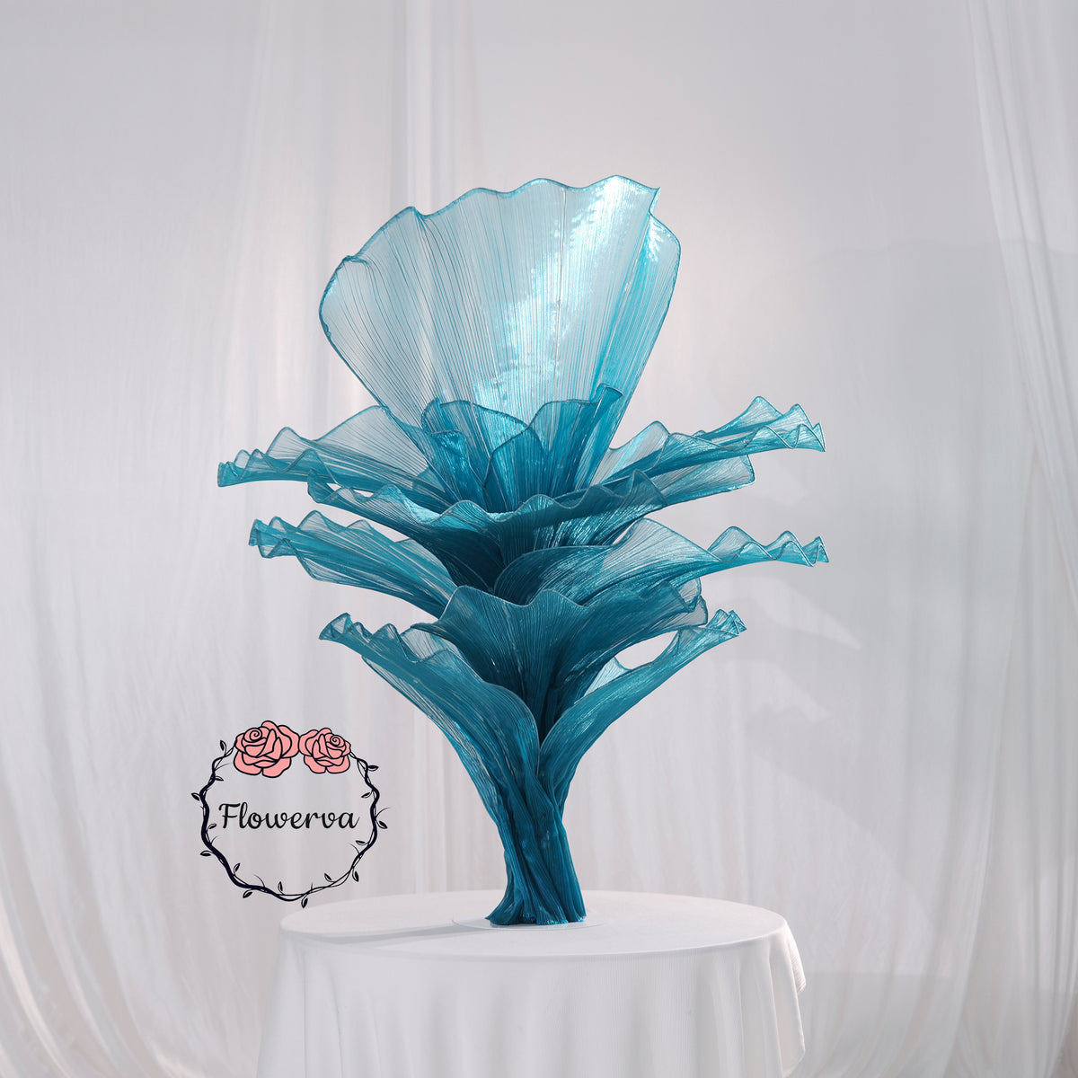 Flowerva Luxury Fabric Floral Centerpieces Handcrafted Wedding & Event Decor