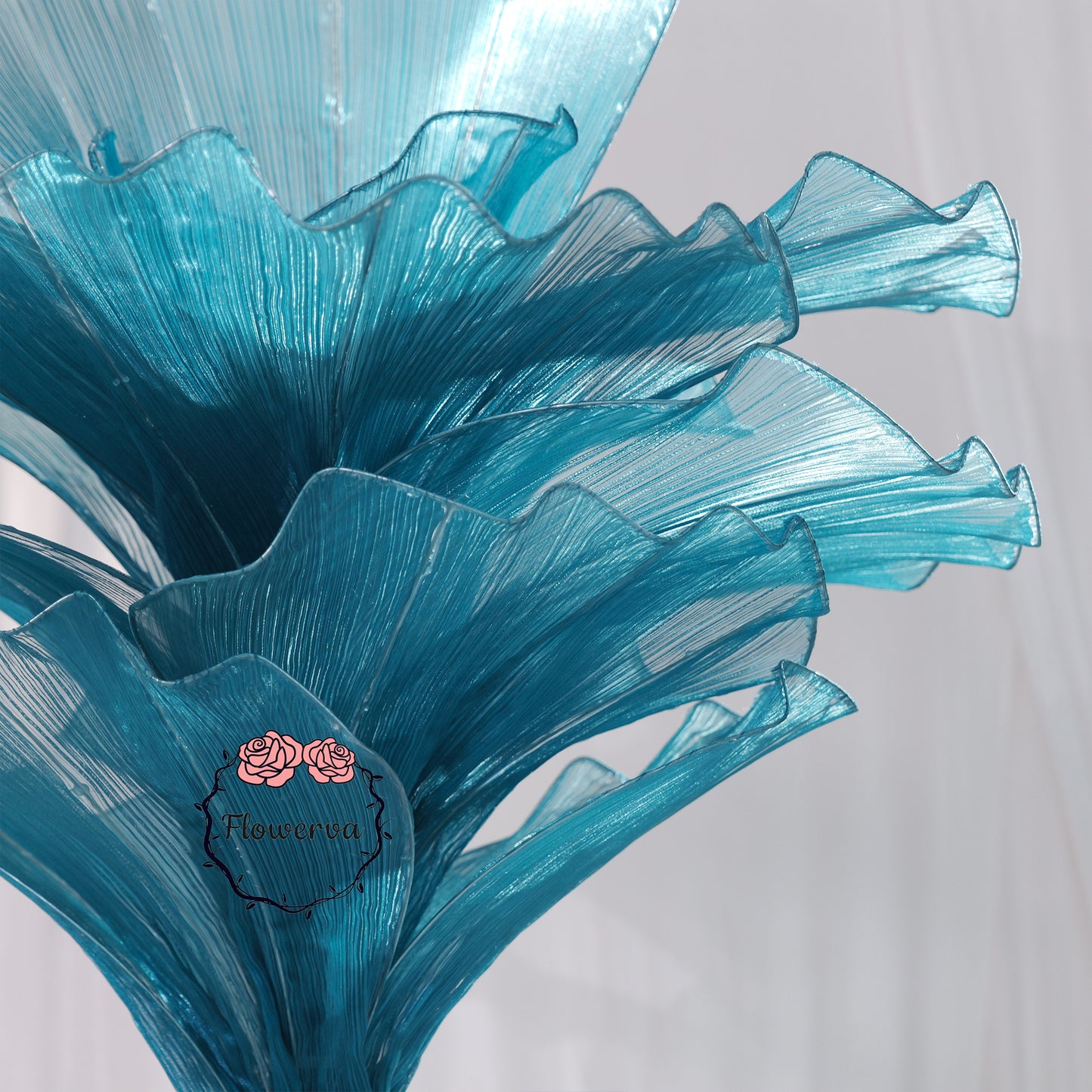 Flowerva "Ocean Love" Floral Installation Deep Lake Blue 120cm