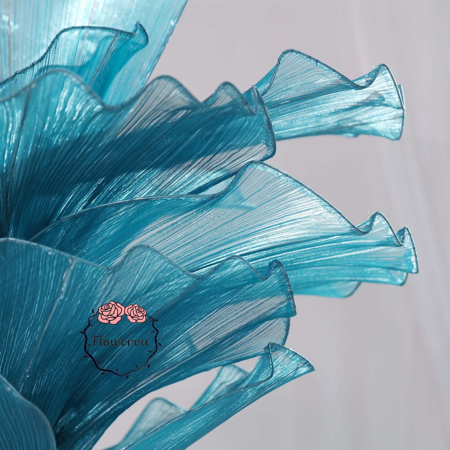Flowerva "Ocean Love" Floral Installation Deep Lake Blue 120cm
