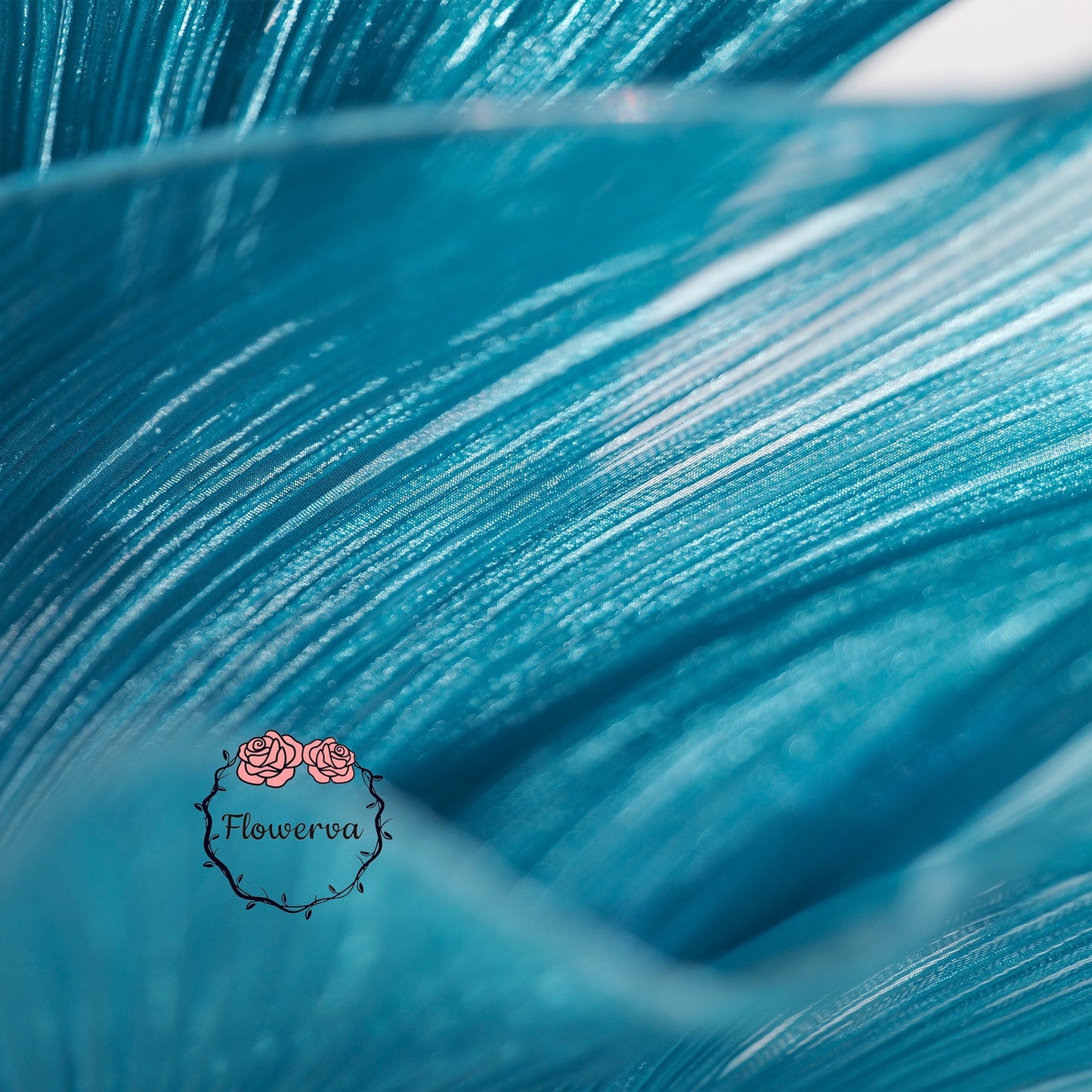 Flowerva "Ocean Love" Floral Installation Deep Lake Blue 120cm