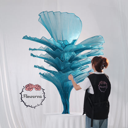 Flowerva "Ocean Love" Floral Installation Deep Lake Blue 180cm